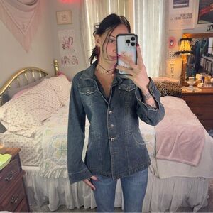 Y2K Anchor Blue Women's Denim Jacket